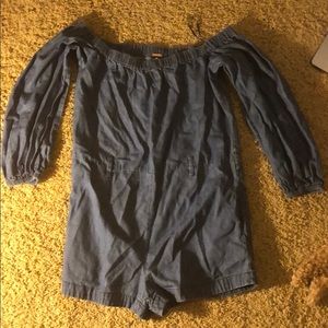 Free People Small Demin Jumper Romper Woman